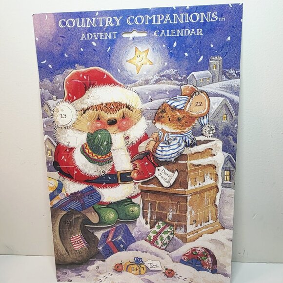 Vtg Christmas Advent Calendar Santa Teddy Bear Christmas Mouse Gordon Fraser - Picture 1 of 5